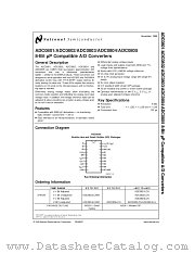 ADC0804MWC datasheet pdf National Semiconductor