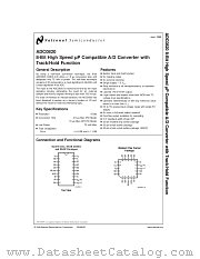 ADC0820MWC datasheet pdf National Semiconductor