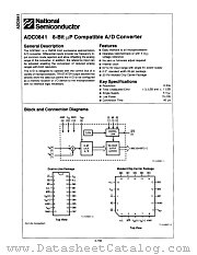 ADC0841BJ datasheet pdf National Semiconductor