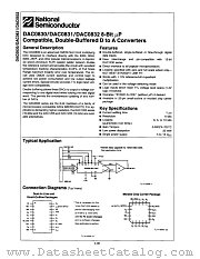 DAC0831LCN datasheet pdf National Semiconductor