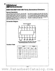 DM54180W datasheet pdf National Semiconductor