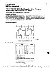 DM54S112J datasheet pdf National Semiconductor