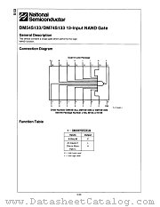DM54S133J datasheet pdf National Semiconductor