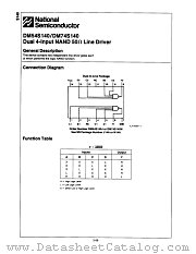 DM74S140N datasheet pdf National Semiconductor