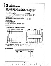 DM54S157J datasheet pdf National Semiconductor