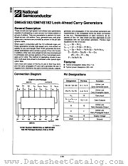 DM54S182J datasheet pdf National Semiconductor