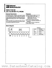 DM54S188J datasheet pdf National Semiconductor