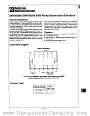 DM54S280W datasheet pdf National Semiconductor