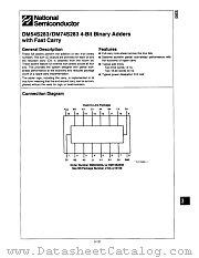 DM54S283J datasheet pdf National Semiconductor