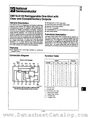 DM74LS122M datasheet pdf National Semiconductor