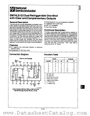 DM74LS123N datasheet pdf National Semiconductor