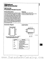 DM74LS196M datasheet pdf National Semiconductor