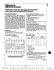 DM74LS221M datasheet pdf National Semiconductor