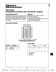 DM74LS540N datasheet pdf National Semiconductor