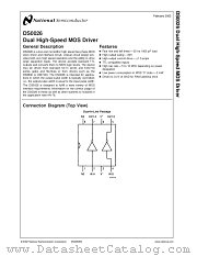 DS0026J-MLS datasheet pdf National Semiconductor