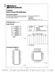 F100102 datasheet pdf National Semiconductor