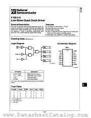 F100115 datasheet pdf National Semiconductor