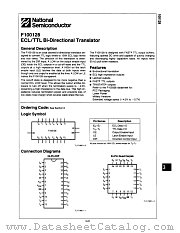 F100128 datasheet pdf National Semiconductor