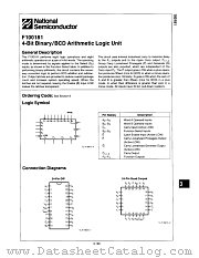 F100181 datasheet pdf National Semiconductor
