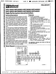 HPC16003XXX_VF30 datasheet pdf National Semiconductor