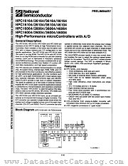 HPC16164XXX_U30 datasheet pdf National Semiconductor