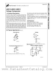 LM311J datasheet pdf National Semiconductor