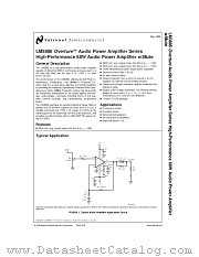 LM3886DWF datasheet pdf National Semiconductor
