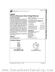 LM4040D-5MWC datasheet pdf National Semiconductor