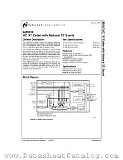 LM4543VHX datasheet pdf National Semiconductor