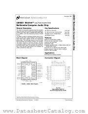 LM4831VFX datasheet pdf National Semiconductor