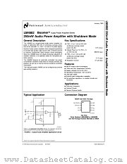 LM4882MDC datasheet pdf National Semiconductor