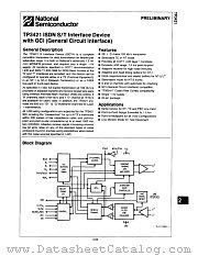 TP3421N datasheet pdf National Semiconductor