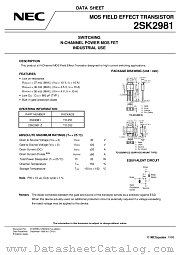 2SK2981-E1 datasheet pdf NEC