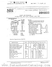 2SK833 datasheet pdf NEC