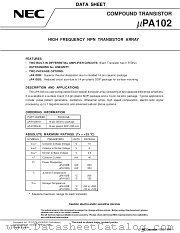 UPA102G datasheet pdf NEC