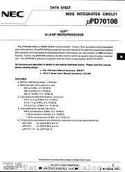 UPD70108GC-8-3B6 datasheet pdf NEC