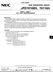 UPD70108HGC-16-3B6 datasheet pdf NEC
