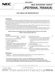 UPD7554AG-XXX datasheet pdf NEC