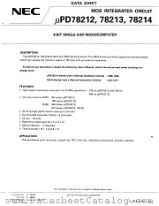 UPD78212L-XXX datasheet pdf NEC