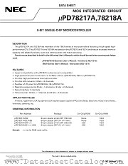 UPD78218AGC-XXX-AB8 datasheet pdf NEC