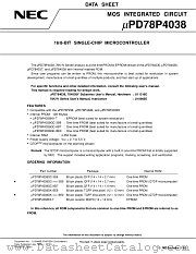 UPD78P4038GK-XXX-BE9 datasheet pdf NEC