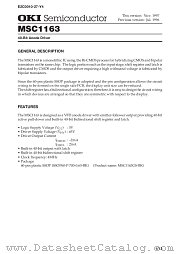 MSC1163GS-BK datasheet pdf OKI electronic components