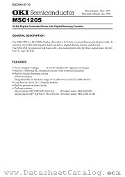 MSC1205GS-2K datasheet pdf OKI electronic components
