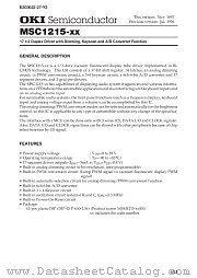 MSC1215-XXRS datasheet pdf OKI electronic components