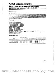 MSC23832A-80BS16 datasheet pdf OKI electronic components
