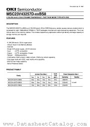 MSC23V43257D-60BS8 datasheet pdf OKI electronic components