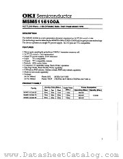 MSM5116100A-60TL datasheet pdf OKI electronic components