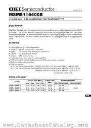 MSM5116400B-50TS-K datasheet pdf OKI electronic components