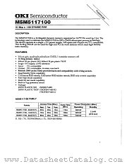 MSM5117100-80JS datasheet pdf OKI electronic components