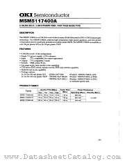 MSM5117400A-80TS-L datasheet pdf OKI electronic components